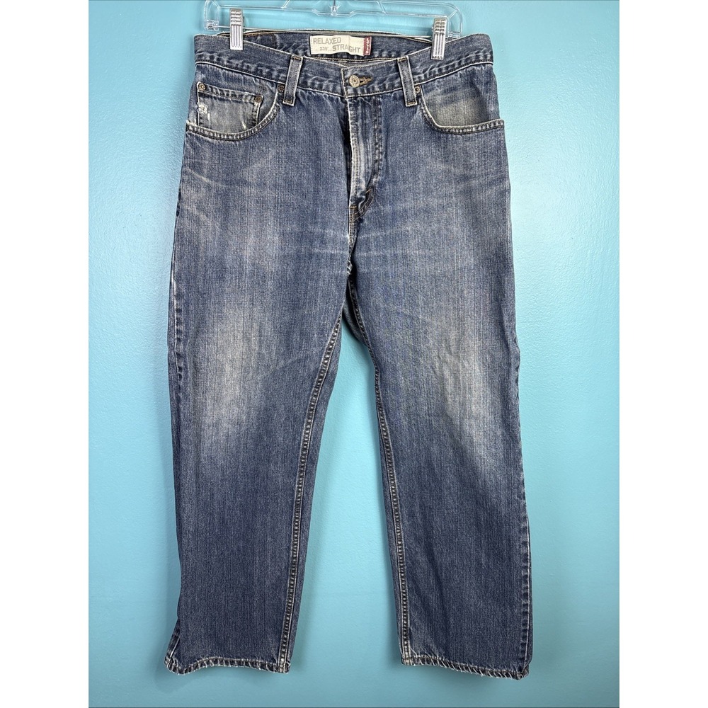 Levi's 559 33x30 Mens Blue Jeans Relaxed Straight Medium Wash Denim y2k grunge
